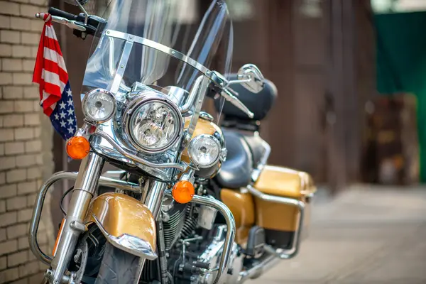 Nowoczesny Motocykl Zaparkowany Midtown Manhattan Nowy Jork — Zdjęcie stockowe