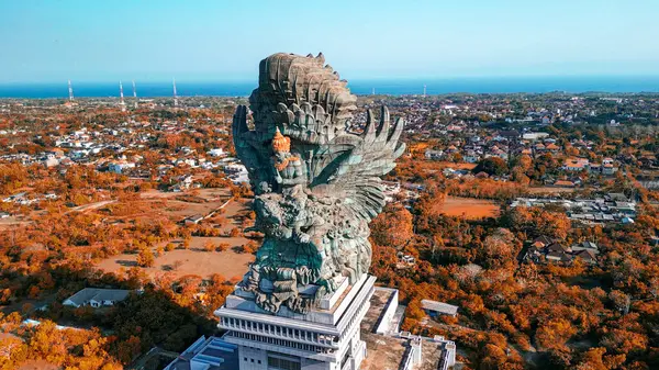 Amazing Aerial View Patung Garuda Wisnu Kencana Bali Indonesia — Stock Photo, Image