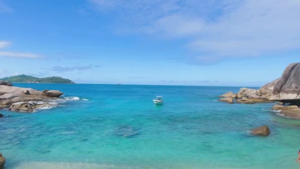 Острів Фелісіте Недалеко Від Діг Сейшельські Острови Вид Повітря Тропічну — стокове відео