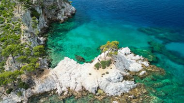 Cape Amarandos Sahili - Yunanistan Havacılık Manzarası.