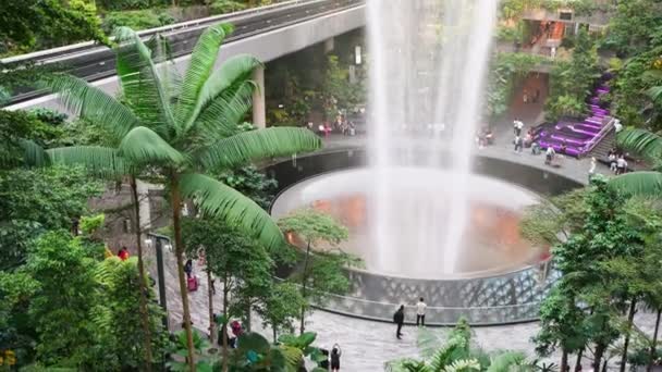 Singapur Wrzesień 2023 Wodospady Klejnotów Słynna Atrakcja — Wideo stockowe