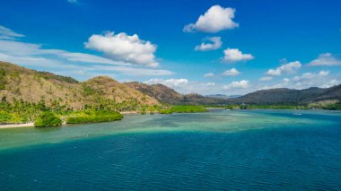 Lombok, Endonezya 'daki Gili Bedis' in hava görüntüsü
