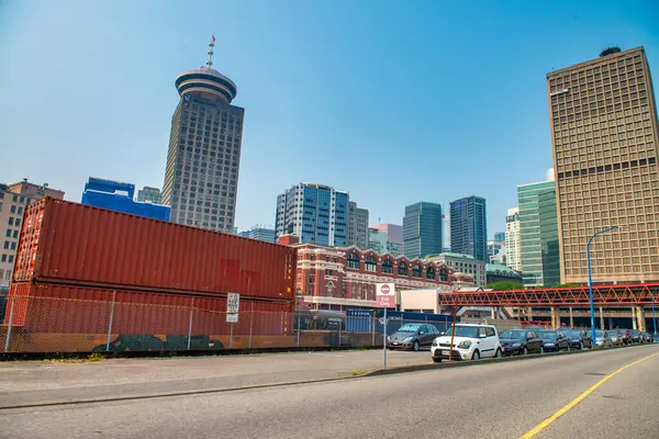 Budovy Vancouveru Slunečného Dne Stock Obrázky