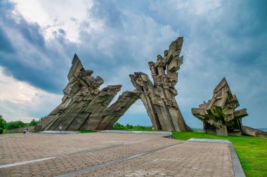 Litvanya, Kaunas 'taki Yahudi Soykırımı Anıtı.