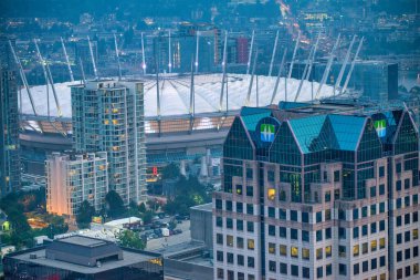 Vancouver 'ın gece gökyüzü, İngiliz Kolombiyası, Kanada.