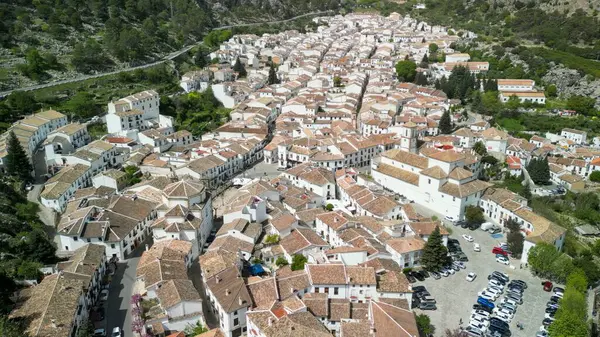 Aerial Näkymä Grazalema Andalusia Etelä Espanja kuvapankin valokuva