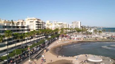 Marbella, Endülüs 'ün havadan görünüşü. Güney İspanya.