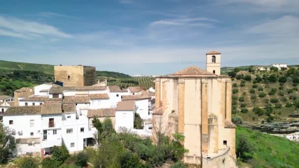 Vista Aérea Setenil Las Bodegas Andaluzia Sul Espanha — Vídeo de Stock