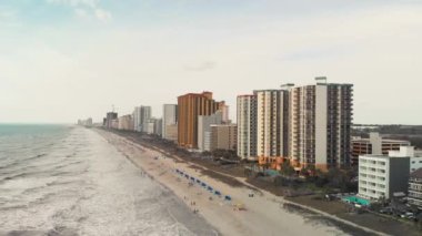 Aerial view of Myrtle Beach from the sky, SC - USA.