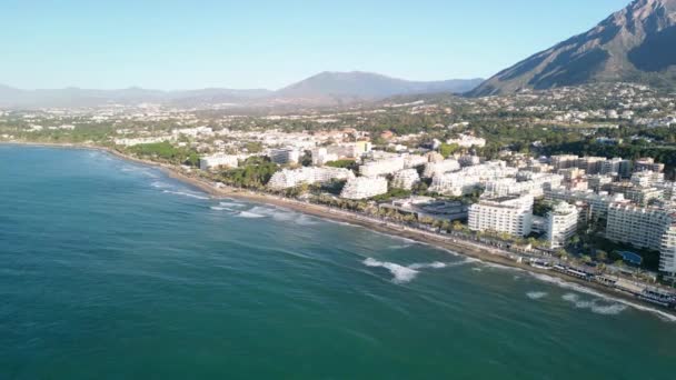 Aerial View Marbella Andalusia Southern Spain — 图库视频影像
