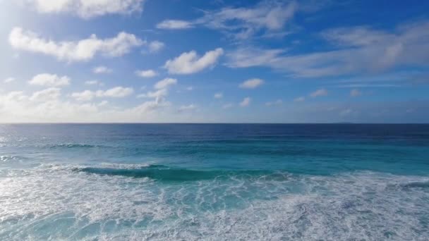 Пляж Гранд Анс Діг Сейшельські Острови Вид Повітря Тропічну Берегову — стокове відео
