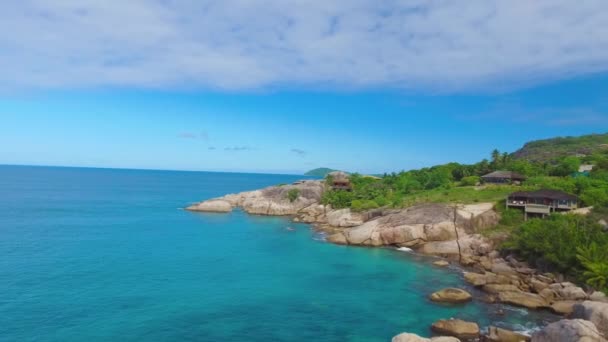 Острів Фелісіте Недалеко Від Діг Сейшельські Острови Вид Повітря Тропічну — стокове відео
