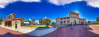 Panoramic view of Perth Mint Building under a beautiful sun, Western Australia. clipart