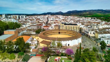 Aerial view of Ronda, Andalusia. Southern Spain. clipart