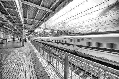 Shinkansen treni Hakone tren istasyonunda, Japonya.