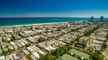 Miami Beach, Florida - Güzel şehrin gökyüzü manzarası.