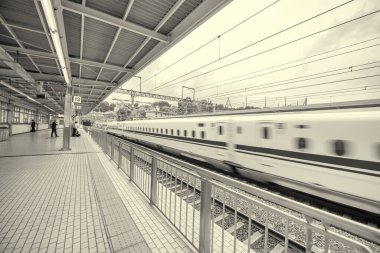 Shinkansen treni Hakone tren istasyonunda, Japonya.