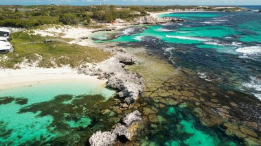 Rottnest Adası, Avustralya 'daki Havza manzarası.