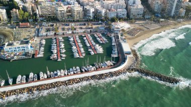 Marbella, Endülüs 'ün havadan görünüşü. Güney İspanya.