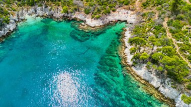 Cape Amarandos Sahili - Yunanistan Havacılık Manzarası.