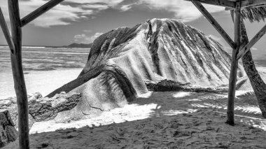 La Digue Adası, Seyşeller, Afrika 'nın inanılmaz manzarası.