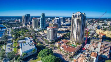 St Petersburg, Florida - Panoramic aerial view of cityscape.