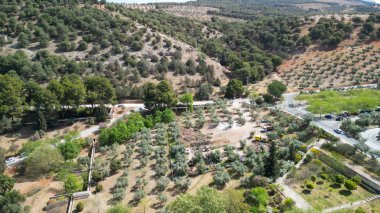 Granada, Endülüs 'ün hava manzarası. Güney İspanya.
