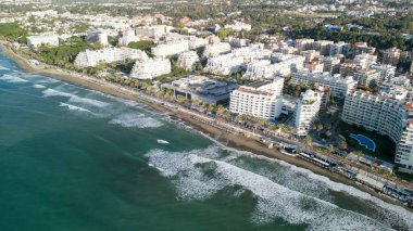 Marbella, Endülüs 'ün havadan görünüşü. Güney İspanya.