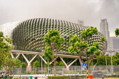 Singapur - 19 Ağustos 2023: Kordon, Körfezdeki Tiyatrolar.
