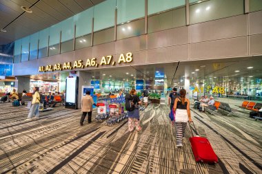 Singapur - 14 Eylül 2023: Changi Uluslararası Havaalanı.