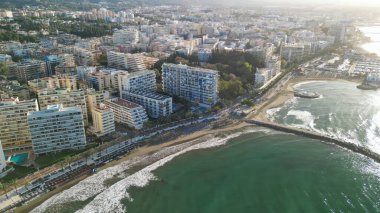Marbella, Endülüs 'ün havadan görünüşü. Güney İspanya.