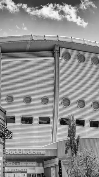 stock image Calgary, Alberta - July 10, 2024: Saddledome in Stampede Park.