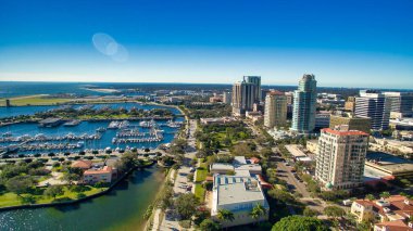 St Petersburg, Florida - Panoramic aerial view of cityscape.