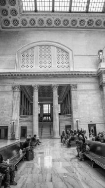 Chicago, IL - July 24, 2024: Chicago Central Train Station Terminal interior. clipart