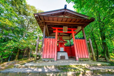 Nara, Japan. Isuien Garden and temple on a sunny spring day. clipart