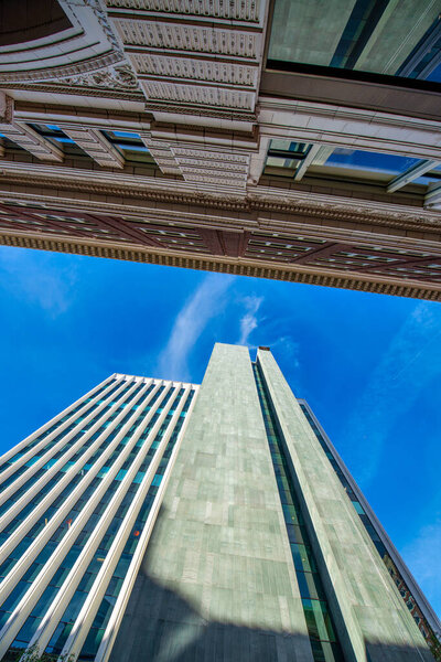 Portland, Oregon. City buildings on a sunny day.