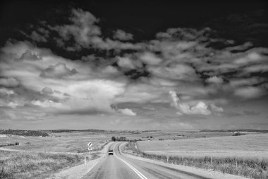 Batı Avustralya yollarında araba sürerken.