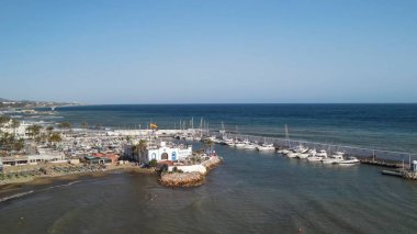 Marbella, Endülüs 'ün havadan görünüşü. Güney İspanya.