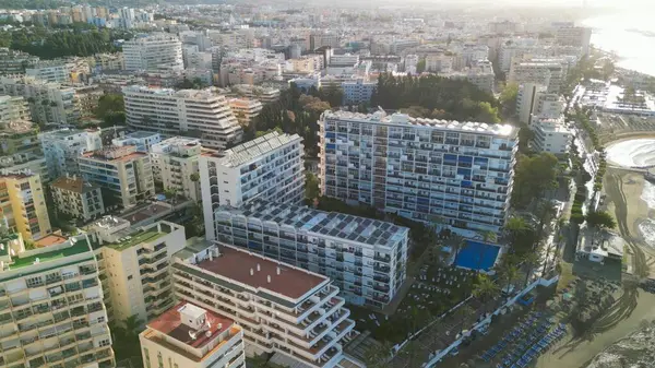 Marbella, Endülüs 'ün havadan görünüşü. Güney İspanya.