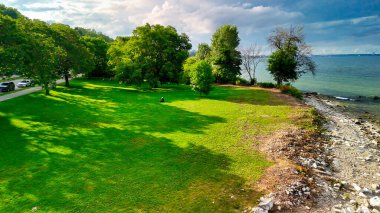 Milwaukee 'deki Bradford Sahili' nin havadan görünüşü.