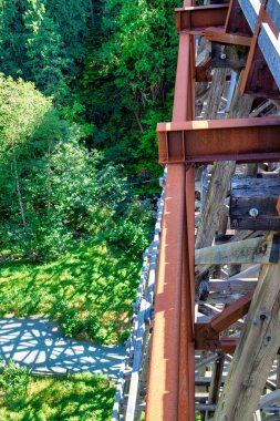 Amazing view of Kinsol Trestle Bridge in Vancouver Island - Canada clipart