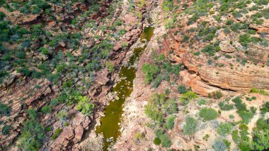 Aerial view of Z Bend in Kalbarri National Park, Western Australia Canyon. clipart