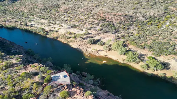 Hawks Head 'in Batı Avustralya' daki Kalbarri Ulusal Parkı 'ndaki hava görüntüsü..