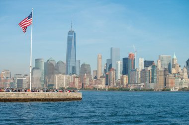 Aşağı Manhattan Skyline, New York Şehri 'nin İkonik Manzarası Majesteleri.