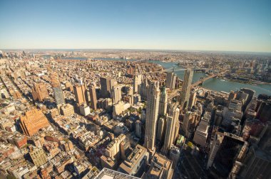Aşağı Manhattan, NYC 'nin gökdelenleri.