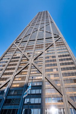 Chicago, Illinois. Muhteşem Yol boyunca gökdelenler.