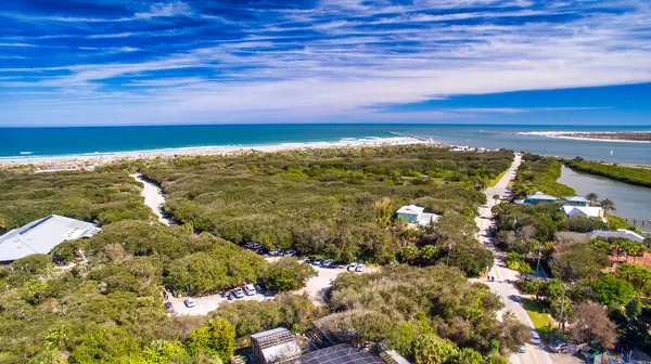 Daytona, Florida - Güzel Ponce de Leon Lighthouse 'un panoramik hava manzarası.