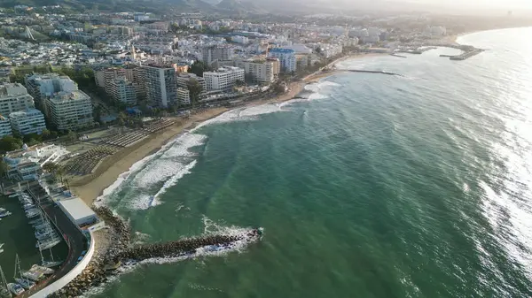 Marbella, Endülüs 'ün havadan görünüşü. Güney İspanya.