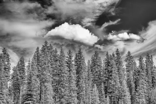 Alp Kaçışı - Louise Gölü Göl Altında Güneşli Gökyüzü.