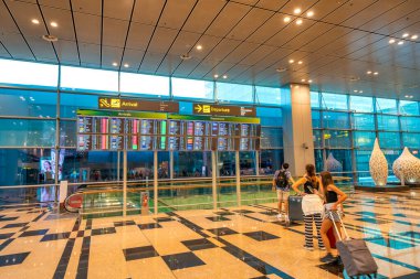 Singapur - 14 Eylül 2023: Changi Uluslararası Havaalanı.